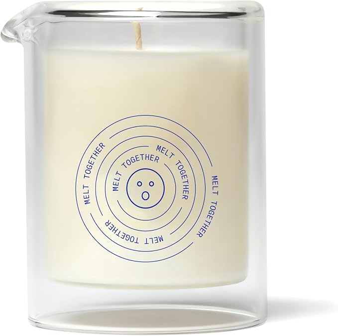 Dame Products Massage Oil Candle - Plant-Based with Kava Kava - Moisturizing and Relaxing - Melt Together Scent
