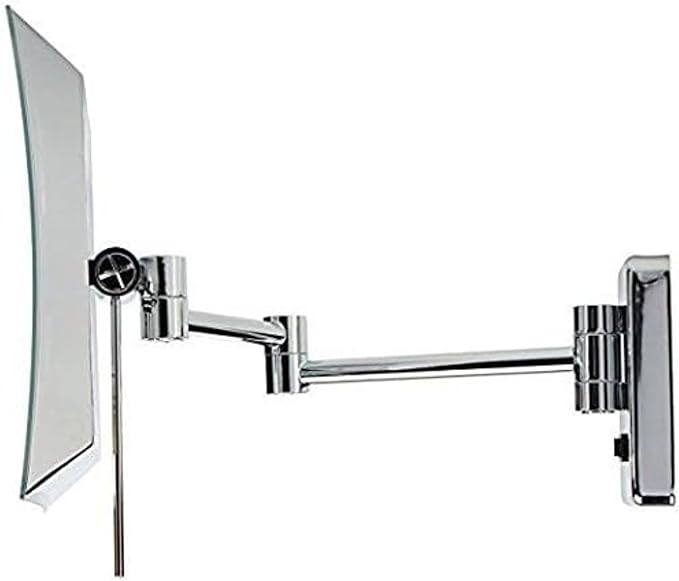 JERDON Rectangular Wall Mount Makeup Mirror - Direct Wire Makeup Mirror with 5X Magnification and LED Lights - Chrome Finish - Model JRT710CLD