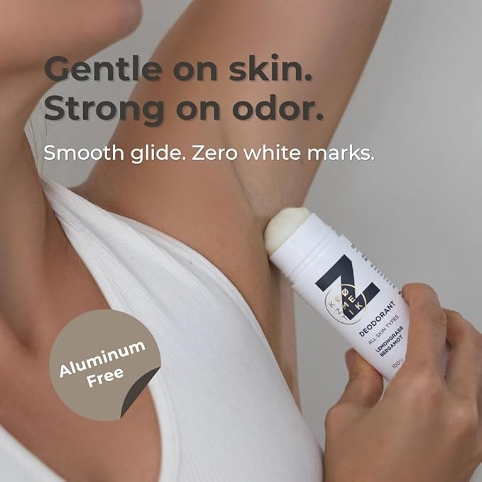KØØZMETIK Z1 Natural Deodorant for Women & Men | 100% Aluminum-Free | Long-Lasting Freshness | Safe for All Skin Types | Supports Natural Sweating | Cedarwood,Grapefruit,Patchouli
