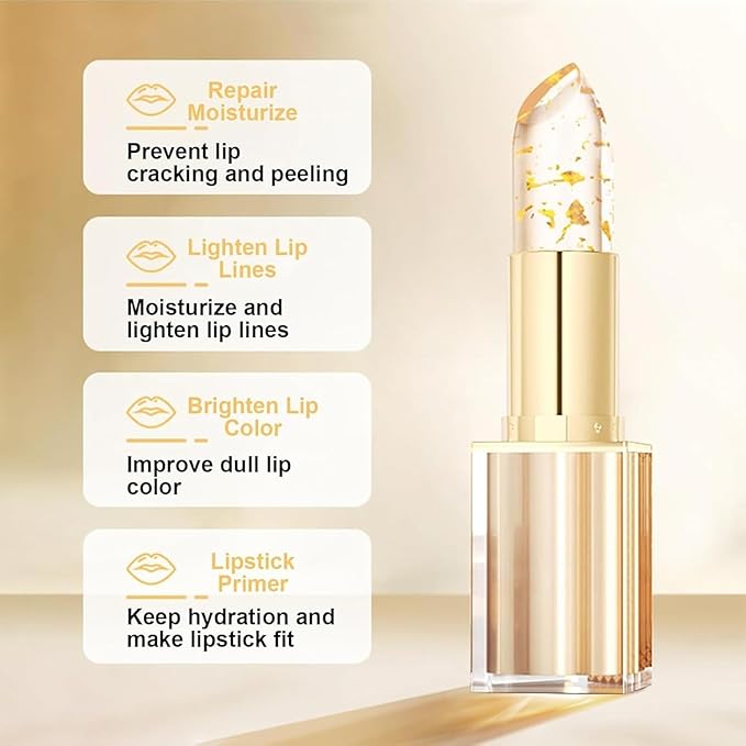 Color Changing Lipstick - Transferproof Moisturizing Lip Balm, Transparent to Pink Long Lasting Lip Tint, Hydrating Non-Stick Natural Lipstick