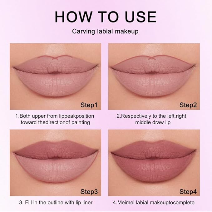1PCS Retractable Lip Liner Pencils, Nude Red Matte, High Pigmented Natural Lip Makeup Pencils, Non-transfer, Waterproof, Long-lasting Quick-Drying Lipstick Pencil , Not Easy to Fade Lip Gloss Pen. 03