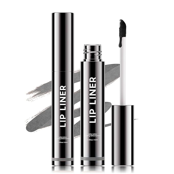 OETUIOW Lip Liner Stain, Lip Stain Moisturizing & Enhancing Complexion for All Skin Types Women, Lip Lint Waterproof & Long-Lasting (Black)