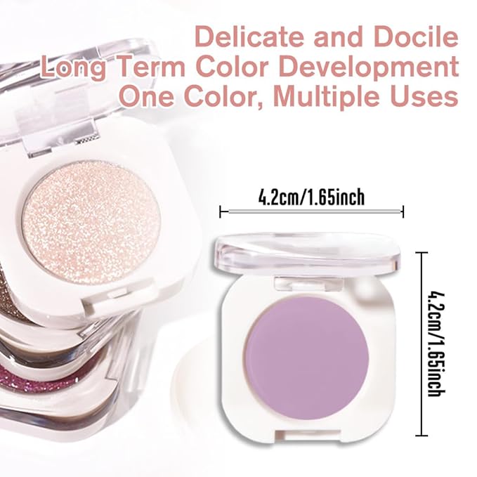 Single Matte Eye Shadow Palette Makeup, Violet Purple Matte Eyeshadow for Women, Monochrome Eye Shadow Makeup, Pigmented Waterproof Sombras Para Ojos, Vegan, Talc, Paraben & Cruelty Free, 31