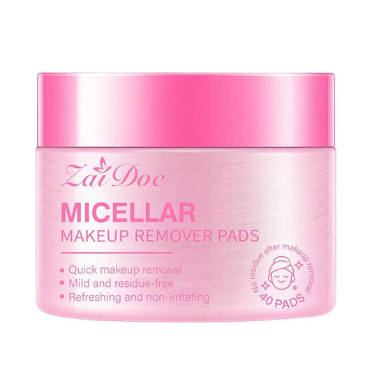 Remover Wipes, Exfoliating Face Cleansing Pads with Witch Hazel & Vitamin C for Hydrating & Calming for Sensitive Skin, 40ct