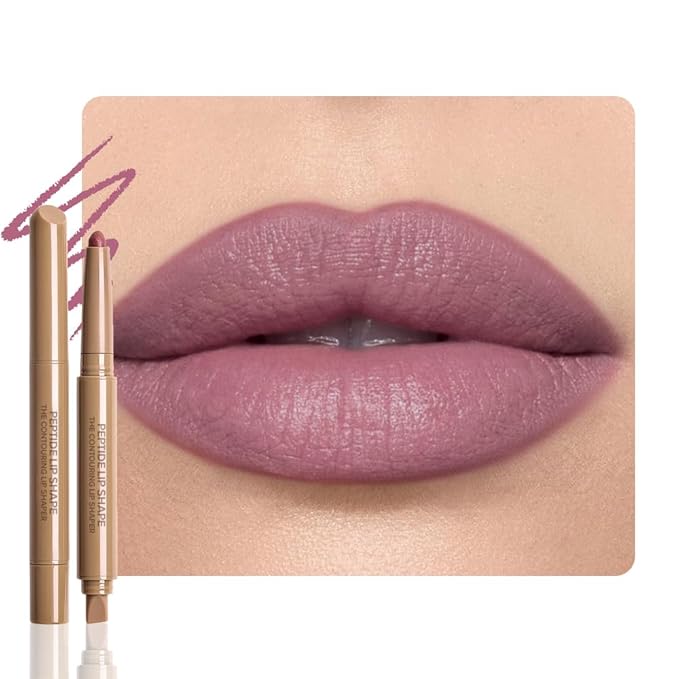 Plump Matte Crayon Lip Liner Pencil, Plum Lip Liners Lipstick, Long-Lasting Waterproof Creamy Formula, With Silicone Smudger for Define Contours & Sculpting Lip, 0.75g/0.026oz