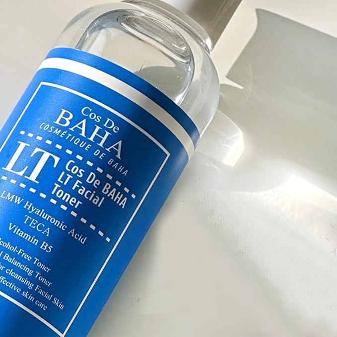 Cos De BAHA Hydrating Facial Toner 16.9 Fl Oz – Large Size Low Molecular Hyaluronic Acid & TECA Daily Face Toner with Panthenol and Ceramide (500 ml)