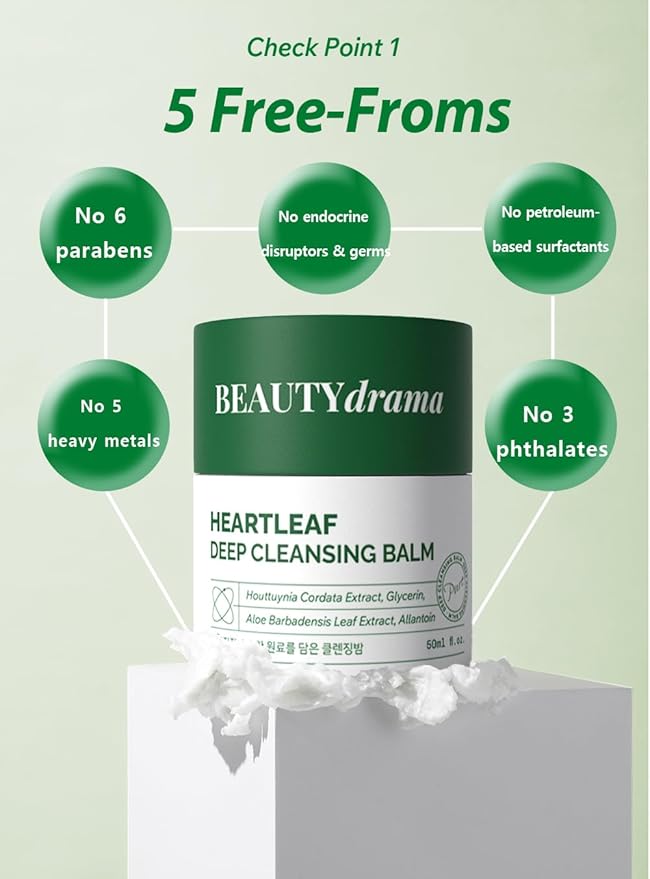 Heartleaf Deep Cleansing Balm – Soothing Makeup Remover with Houttuynia Cordata – For Sensitive & Oily Skin – 1.76FI Oz.