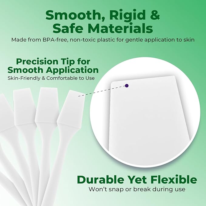 Mini Skin Care Spatula (2.5", 100 Pack) - Small Spatula for Makeup, Creams & Crafts | Makeup Applicator for Mixing, Cosmetic, Face Mask | Disposable Cosmetic Applicators | White