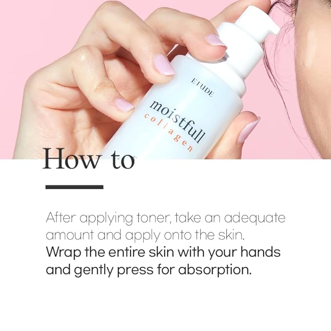ETUDE Moistfull Collagen Essence, Serum for Face, Moisturizer, Super Collagen Water, Sensitive Skin, Moisturizing Essence, Long-Lasting Formula, Korean Skin Care, Beauty (2.70 Fl Oz)