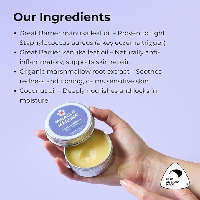 Sven's Island Miracle Manuka – Natural Skin Balm (1.9 oz) | 100% Natural Botanical Blend for Daily Skin Care | Gentle, Steroid-Free Formula for All Ages | Made in New Zealand