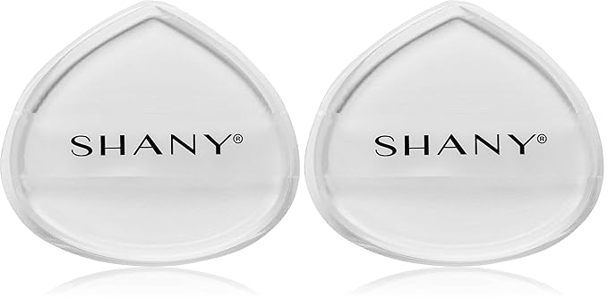 SHANY Stay Jelly Silicone Sponge - Clear & Non-Absorbent Makeup Blending Sponge for Flawless Application with Foundation - CONE (Pack of 2)