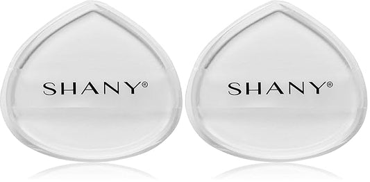 SHANY Stay Jelly Silicone Sponge - Clear & Non-Absorbent Makeup Blending Sponge for Flawless Application with Foundation - CONE (Pack of 2)