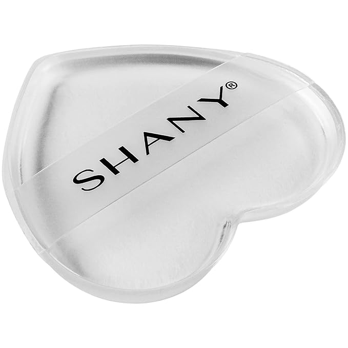 SHANY Stay Jelly Silicone Sponge - Clear & Non-Absorbent Makeup Blending Sponge for Flawless Application with Foundation - HEART (Pack of 2)