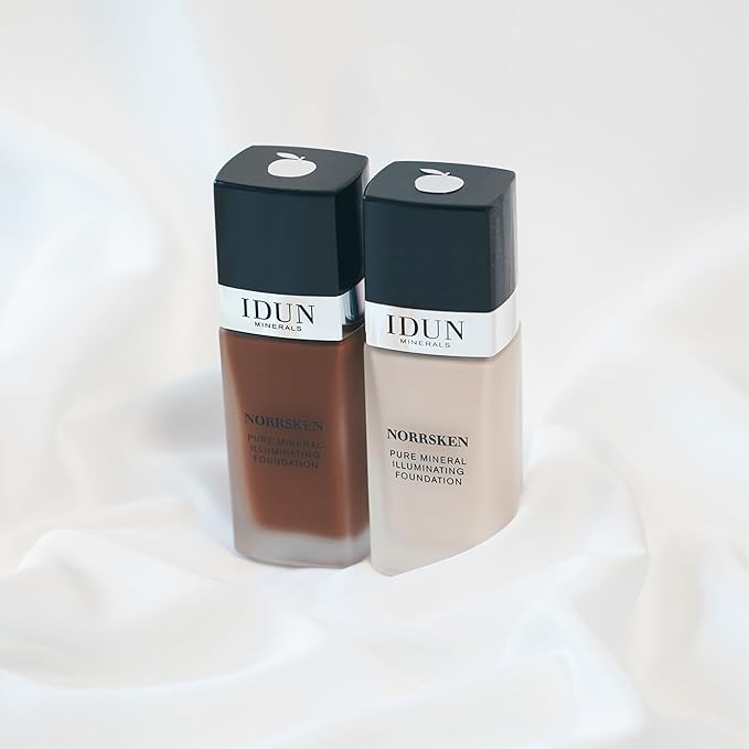 Liquid Norrsken Foundation - Silky Smooth Coverage - Luminous, Dewy Finish for Dry and Dull Skin - Water Resistant and Vegan Makeup - 224 Hilda - Neutral Medium Brown - 1.01 oz