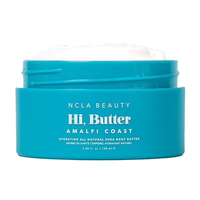 NCLA - Hi Butter, Natural Shea Body Butter | Nourish, Soften, Hydrate Skin | Shea, Mango + Cocoa Butters, Vitamin C | Vegan, Cruelty-Free, Clean Skincare (Amalfi Coast; 100 mL | 3.34 fl oz)
