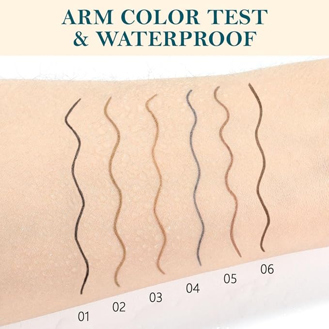5 Pcs Waterproof Professional Makeup Micro Brow Pencil, Coffee Brow Kit with Eyebrow Brush, Ultra-Fine Mechanical Pencil, Eyebrow Pencils for Women(C03#Coffee, 5Pcs)