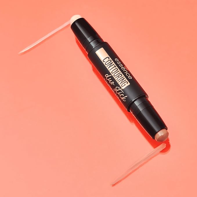 essence | Contour Duo Stick | 2-in-1 Highlight and Contour Slim Stick, Creamy, Buildable and Easy to Apply | Vegan & Cruelty Free (20 | Light)