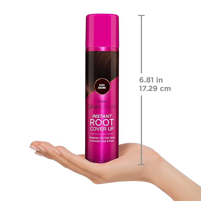 EVERPRO Gray Away Instant Root Cover Up Spray 2.5oz - Dark Brown 2 Pack