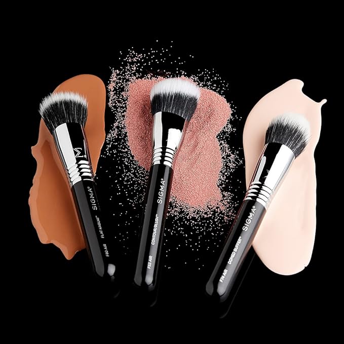 Sigma Beauty F80 Air Flat Kabuki Brush – Flat Top Kabuki Foundation Brush with Premium Synthetic Fibers for Evenly Blending and Buffing Foundation, Compatible with Liquid & Cream Makeup Product