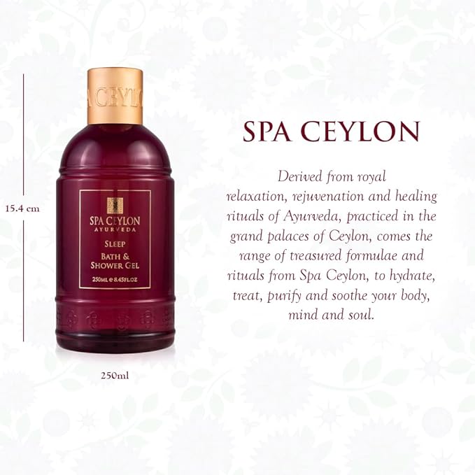 SPA CEYLON SLEEP Bath & Shower Gel | Mild Cleansing Formula | Calming & Relaxing | Nourishes Skin | 100% Vegetarian | Suitable for all skin types