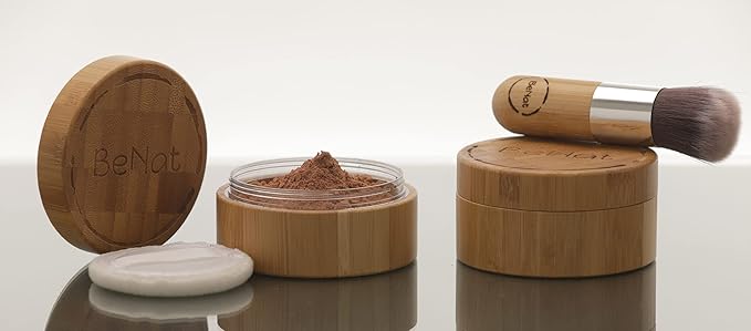 BeNat. Blush Powder, Plum. Vegan. All-Natural. Made with Fewer, Natural Ingredients. 0.4-oz. Packed in a Beautiful Bamboo, Eco-Friendly Case.