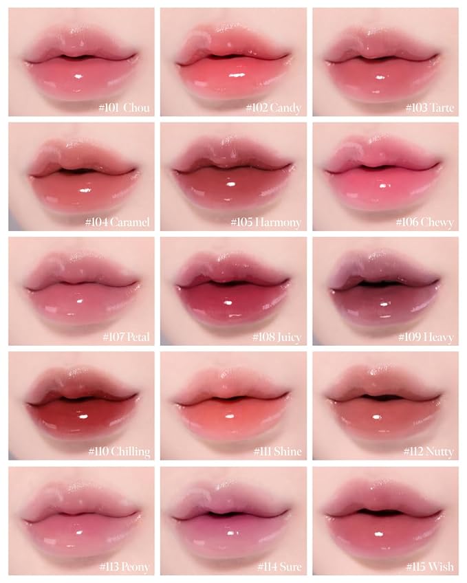 CORLAHAZE Glow Lock Jelly Tint 109 Heavy 4g, Hydrating Jelly Glow Lip Stain, High-Shine, Long-Lasting Color Moisturizing Lip Enhancer with Rosehip Oil, Collectible Lock-Shaped Design, Korean Makeup