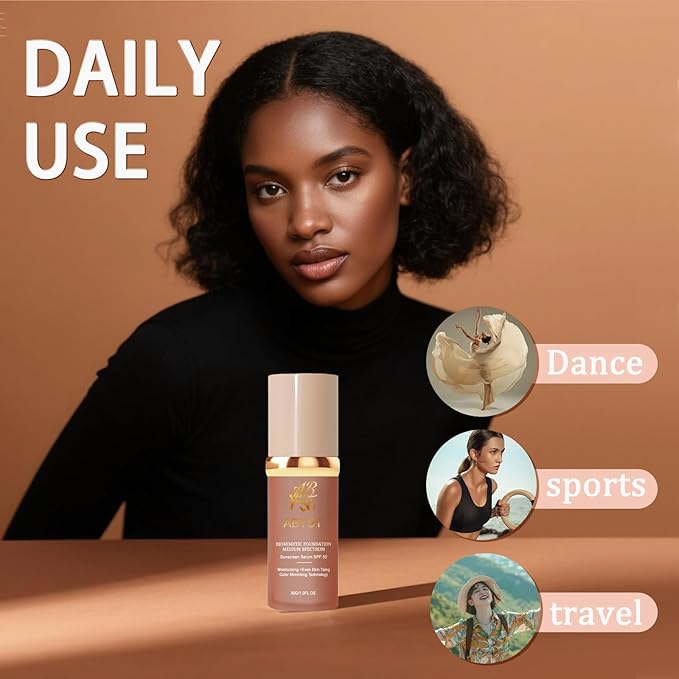 4-in-1 Foundation | Neutral-Tone Concealer |Hydrating Full Coverage Foundation | Color Balancer & Imperfection - Medium Natural for Normal Skinned People 1 Fl Oz (Tan #3)