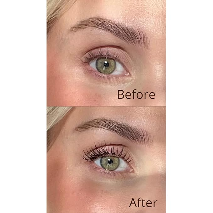 Hypoallergenic Mascara Sensitive Eyes - Smudge-Proof, Sweatproof and Lengthening with amazing separation of the lashes - Vegan and Non Toxic (Brown, 9 ml)