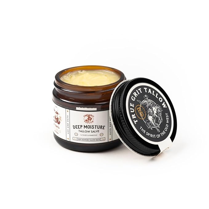 John Wayne Inspired Deep Moisture Tallow Salve – Ash and Oath Scent – Soothing Balm for Rough, Dry Hands – Grass-Fed Tallow, Beeswax & Lanolin – 2 oz