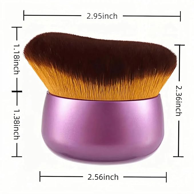 Blend & Blur 75mm Body Kabuki Brush - For Self Tanner, Body Bronzer & Foundation | Face/Back Multitool | Wet/Dry Use (Purple)