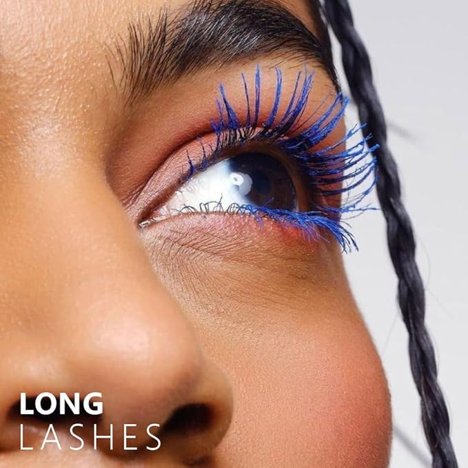Navy Blue Mascara For Eyelashes Mascara Eye Lash, Waterproof, Flake & Smudge Resistant, Cruelty-Free, Nourishing Formula (Blue)