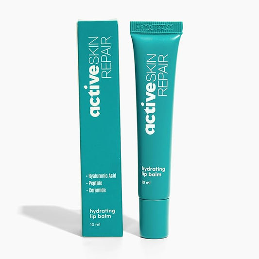 Active Skin Repair Hydrating Lip Balm for Dry Lips, Long-Lasting Moisturizing Lip Balm with Hyaluronic Acid, Peptides, and Ceramides, 10 ml.