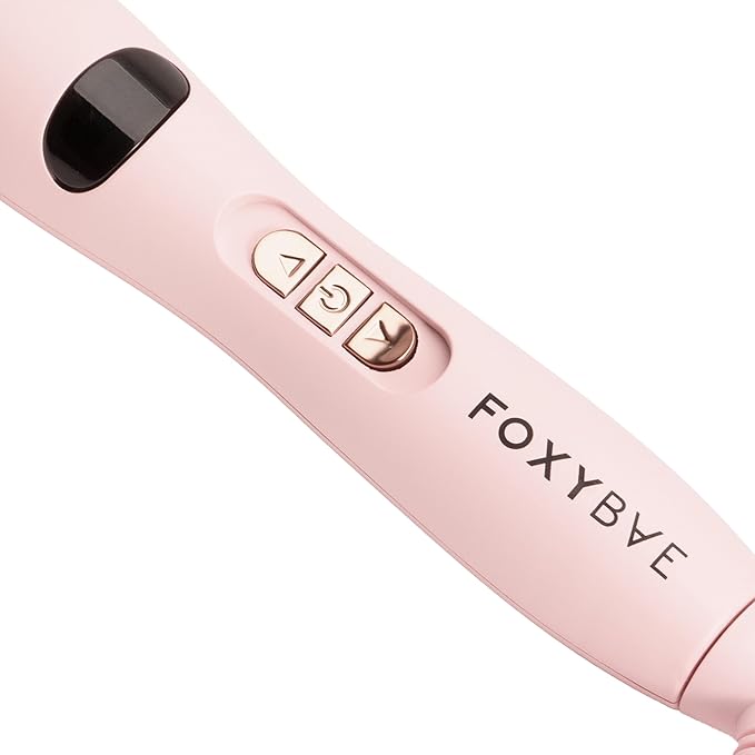 FoxyBae Hot Round Brush Hottie Hot Ceramic Hairbrush 1.5" - Curler & Straightener - Multi-Styler Thermal Brush - Fight Frizz & Add Volume (Blush)