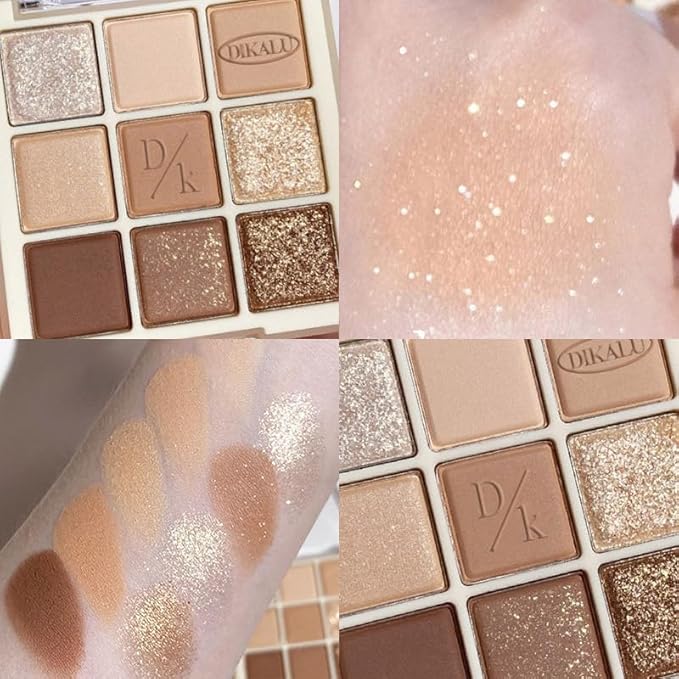 Kayswang 9 Colors Glitter Eyeshadow Makeup Palette, Eye Shadow Powder，Matte High Pigmented Colorful,Creamy Texture, Long LastingEyeshadow Powder Cosmetics,Natural Waterproof (17#)