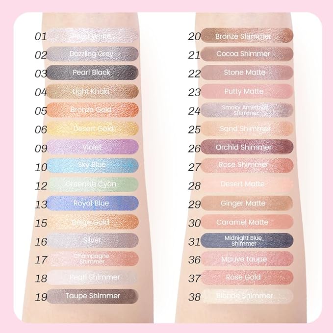 evpct 2Pcs Cream Eye Shadow Brightener Sticks Set for Eyes Waterproof, Rose & Rose Gold Shimmer Cream Eyeshadow Applicator Stick Long Lasting Pigmented Eye Makeup sombras en crema para ojos 27+37