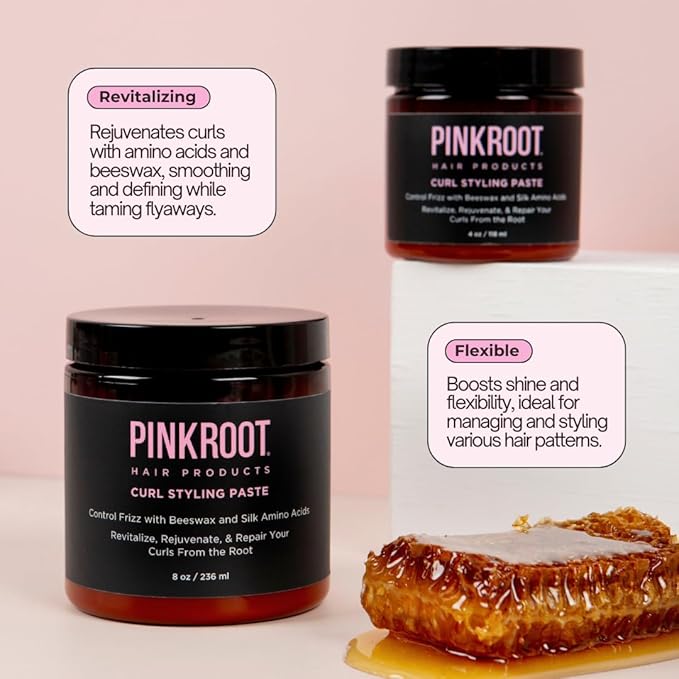 Curl Styling Paste for Curly, Wavy, and Kinky Hair - with Beeswax and Silk Amino Acids 4 oz