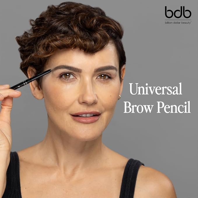 bdb Universal Eyebrow Pencil - Precision Tip & Spoolie, Waterproof, Define Shape & Fill Brows, 4-Pack