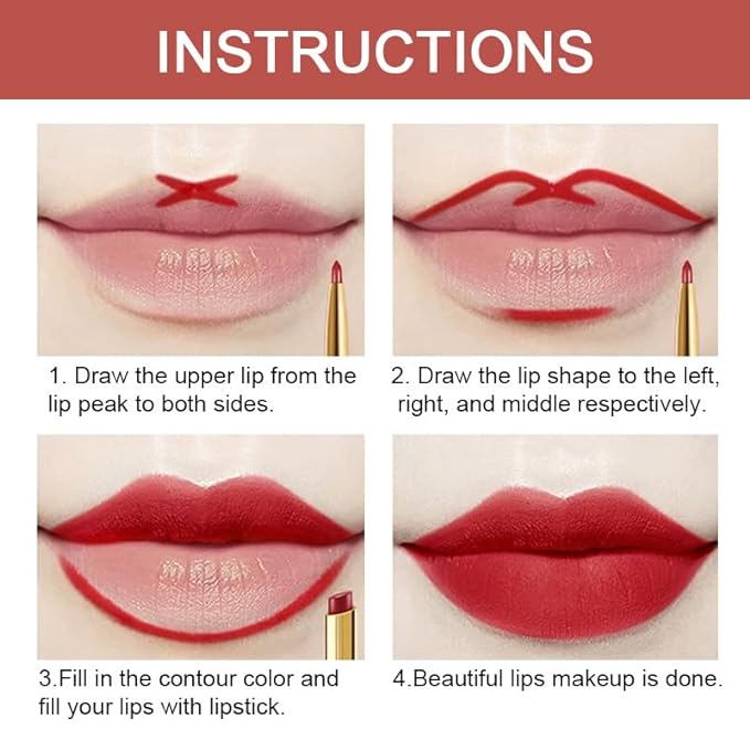 evpct 3Pcs Plum Purple Wine Mauve Red Lip Liner and Lipstick Set for Women Matte Matt 24 Hour Lipstick Pen and with Lip Liner Pencil Set Long Lasting 24 labial labiales mate 24 horas originales