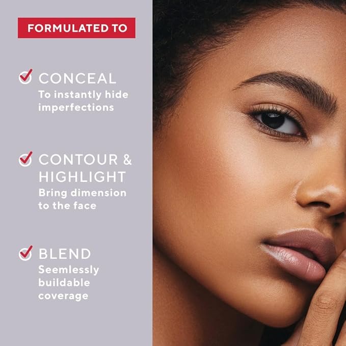 Mirabella Invincible For All Perfecting Under Eye Concealer Full Coverage - Hydrating Makeup Concealer for Dark Circles, Fine Lines & Wrinkles w/Hyaluronic Acid - Porcelain P10