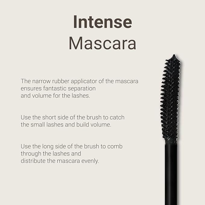 Hypoallergenic Mascara Sensitive Eyes - Smudge-Proof, Sweatproof and Lengthening with amazing separation of the lashes - Vegan and Non Toxic (Black, 9 ml)