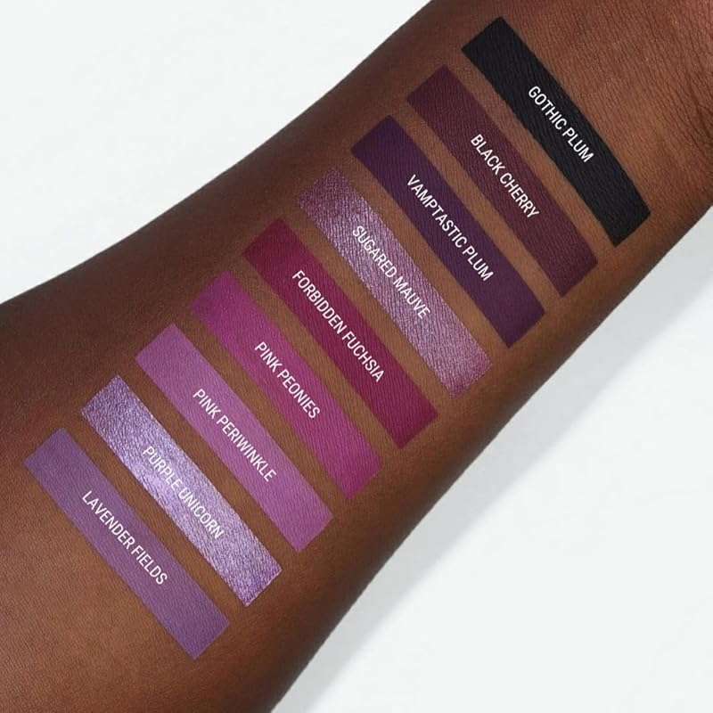 Aromi Sugared Mauve Metallic Liquid Lipstick, Purple Pink Lip Color with Shimmery Finish, Raspberry Mulberry Lipstick, Long-Lasting, Handmade (Sugared Mauve)