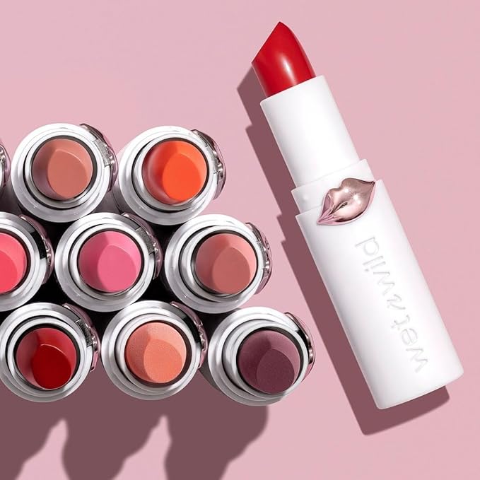 wet n wild Mega Last High-Shine Lipstick Lip Color, Infused with Seed Oils For a Nourishing High-Shine, Buildable & Blendable Creamy Color, Cruelty-Free & Vegan - Rosé And Slay