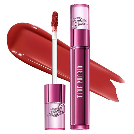 Altera Blurring Lip Tint 016 Blaze, Deep Orange Pink Glossy to Soft Matte Finish, Blur Lip Lines, Weightless No-Sticky Airy Velvet Texture, Vibrant Hydrating Long-Lasting Lip Makeup