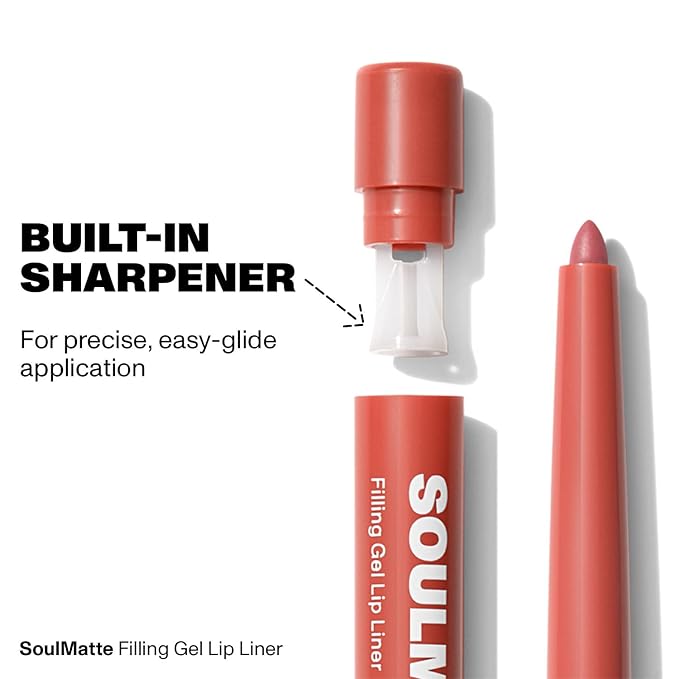 Morphe Soulmatte Filling Gel Lip Liner - Ultra Creamy Lip Liner with a Matte Formula - Defines, Contours & Reshapes Lips for a Soft Focus, Long-Lasting Finish - Other Half (0.007 oz)