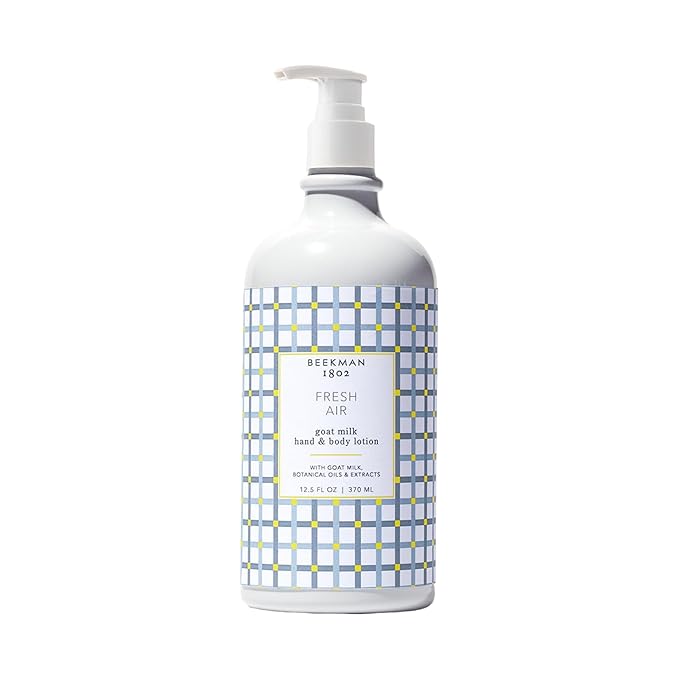 Beekman 1802 Goat Milk Body Lotion, Fresh Air - Scented - 12.5 oz - Hydrating & Moisturizing with Shea Butter - for Sensitive Skin - Cruelty Free - Packaging May Vary - Pump Included, Ready for Use