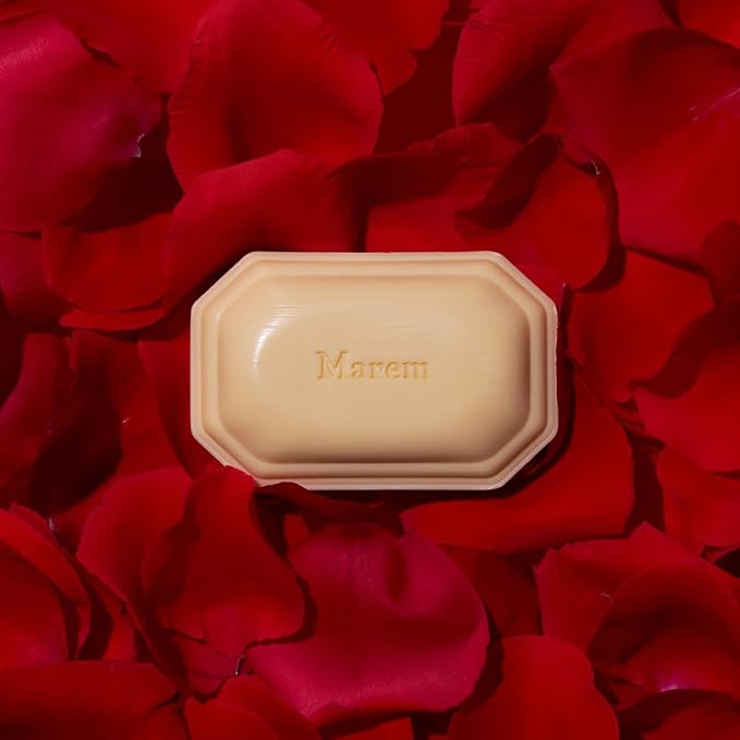 Caswell-Massey Marem Natural Bar Soap for Women, Moisturizing Body Soap Bar for All Skin Types, Made with Essential Oils & Plant-Based Formula for Soft Skin, Made in USA, 3x3.5 oz Gift Set