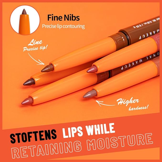 Retractable Lip Liner Pencil for Shaping & Sculpting Lips,Creamy Matte Gel Crayon Lip Liner Pencil delineador de labios,Long Lasting Waterproof Lipstick LipLiner (11#, 1 Count (Pack of 1))