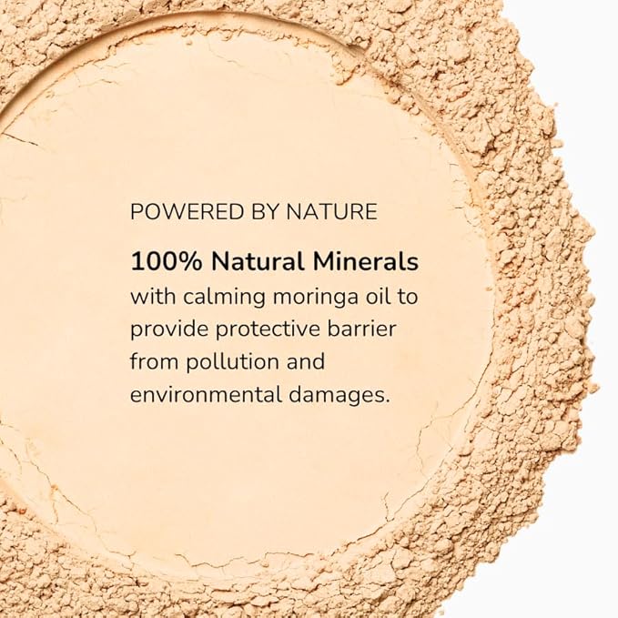 Emani Flawless Matte Powder Foundation – Mineral Compact Makeup for Sensitive Skin, Buildable Coverage, Shine Control, Long-Lasting Finish Up for Sensitive Skin and Oil Control, Ginger