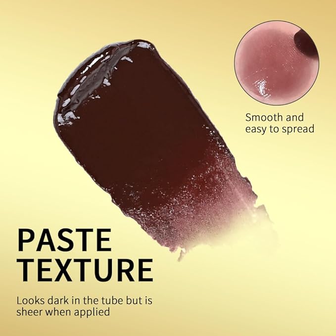 Tinted Lipstick Hydrating Natural Glossy Lip Balm Honey Collection Lipstick Set, Pink and Dark Shades Long-lasting (Dark Honey, 0.07oz)
