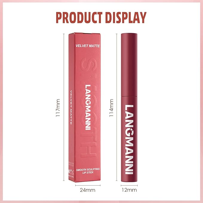 MĒTYSUR Matte Lipstick - Non-Sticky, Long-Lasting & Waterproof Lipstick for Women, Richly Pigmented, Hydrating Lip Makeup with Smudge-Proof Formula, 1 Count, 0.07oz